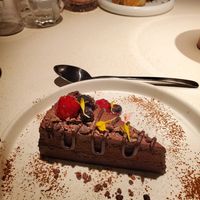 Chocolate cake at MUDRA Plant Based  in Madrid