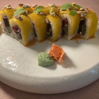 Mango uramaki   at MUDRA Plant Based  in Madrid