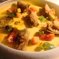 Alcachofas (no están en sopa, es una base fina) at MUDRA Plant Based  in Madrid