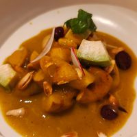 Ceviche de mango, bastante picante. Ración muy pequeña at MUDRA Plant Based  in Madrid