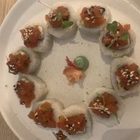 Sushi de tomate  at MUDRA Plant Based  in Madrid