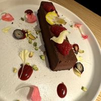 Chocolate bomb at MUDRA Plant Based  in Madrid