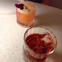 Negroni and Jamaican cocktail at MUDRA Plant Based  in Madrid
