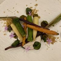 Black and white tahini   at MUDRA Plant Based  in Madrid