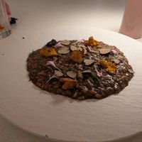 Truffle risotto at MUDRA Plant Based  in Madrid