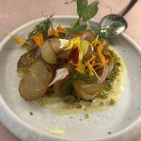 Miso butter onions  at MUDRA Plant Based  in Madrid