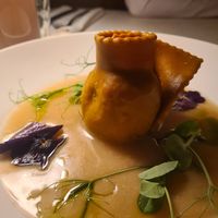 stuffed pasta at MUDRA Plant Based  in Madrid