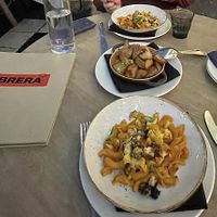    Vegan pasta choice with cauliflower! And garlic roast potatoes   at BRERA in Las Vegas