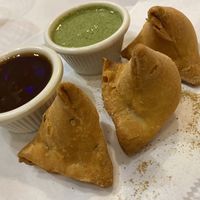 samosas!  at Sajna Indian Cuisine in Hollywood
