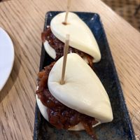 Bao bun  at Amberes The Vegetarian Wine And Cocktail Bar in Valencia