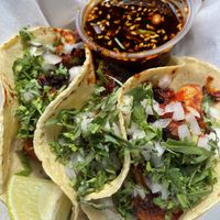 If you don’t want your salsa to go everywhere, you can ask for it on the side    at Tacos Padre - Food Stall in South East London