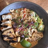 Pad thai bowl with added tofu   at The Wild Hare in Stillwater