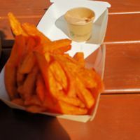 Sweet potato fries at Fulani - Afro Caribbean Street Food in Oslo