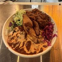 Vegan option rich in vitamins   at Fulani - Afro Caribbean Street Food in Oslo