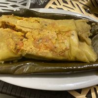 Vegan tamale  at Las Veganas in Medellin