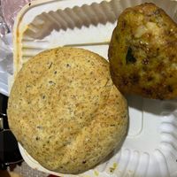 the bread (dank) and the other cheap appetizer (odd) at Las Veganas in Medellin