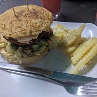 Vegan Burger Fest combo menu (~25.000 COP) - 4/5 at Las Veganas in Medellin