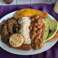 Bandeja paisa  at Las Veganas in Medellin
