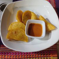 Empanadas de papa, 10/10 at Las Veganas in Medellin