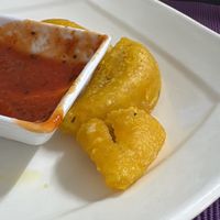 Potato empanadas   at Las Veganas in Medellin