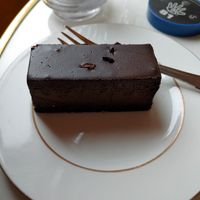 Fudge cake at Oslo Raw Frogner in Oslo
