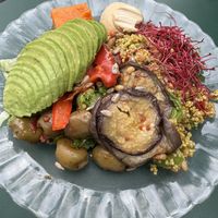 Seasonal salad  at Oslo Raw Frogner in Oslo