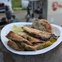 Vegan sambusa at Freo Farmers Market in Beaconsfield