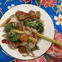 Drunken Noodles with Tofu at Bangrak Market in Seattle