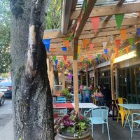 Outdoor Seating Area w/Friendly Service  at Bangrak Market in Seattle