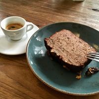 Espresso & banana bread at Jivamukti Canteen in Berlin