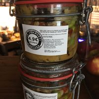 Jars to eat in or take home at Jivamukti Canteen in Berlin