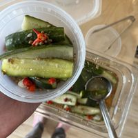 Extra spicy pickles   at Ethikli in Long Beach