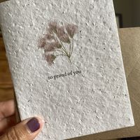 Eco-Friendly Card made of plantable wildflower seed paper, sending it to my bestie - I hope they plant it! 💕  at Ethikli in Long Beach