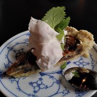 Pekan cake with oat cream at Skansberget Café  in Uddevalla