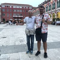 With host Mijo (right)  at Vegan Food Tours Split in Split