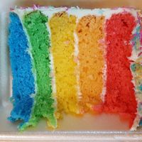 vegan rainbow cake  at Veggie Lounge in Wolverhampton