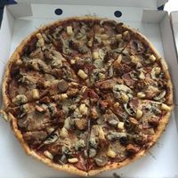 Meat feast with added pineapple.  at Veggie Lounge in Wolverhampton