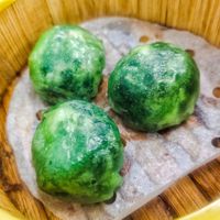 Vegan spinach dumplings at Shan Vege Dimsum 膳济素食点心楼 in Johor Bahru