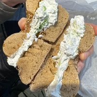 Tofu scallion shmear  at Bagel Bob's in New York City