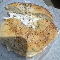 Everything with tofu veggie —recommend  at Bagel Bob's in New York City