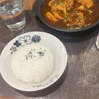 Mapo tofu was nice and spicy   at Loving Hut in Douala