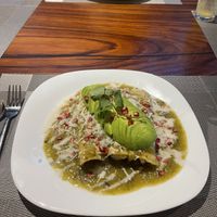 Enchiladas Verde 😋 Amazing!  at The Vegan Personal Chef in Tulum