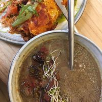 Enchiladas et soupe de choux de Bruxelles   at BRÛLÉ in Toulouse