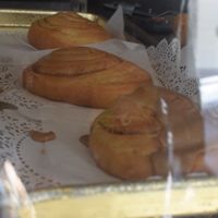 maple cinna rolls at Cinnamon Works in Seattle