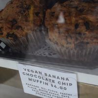 banana choc chip muffins at Cinnamon Works in Seattle
