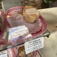 Vegan cinnamon swirl muffin  at Cinnamon Works in Seattle
