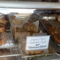 Vegan maple cinnamon roll - my favorite  at Cinnamon Works in Seattle