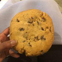 Giant chocolate chip cookie!  at Cinnamon Works in Seattle