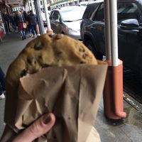 Vegan chocolate chip cookie  at Cinnamon Works in Seattle