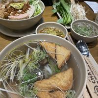 Vegan pho and vegan hot and sour pho  at Chay 365  in Ho Chi Minh City